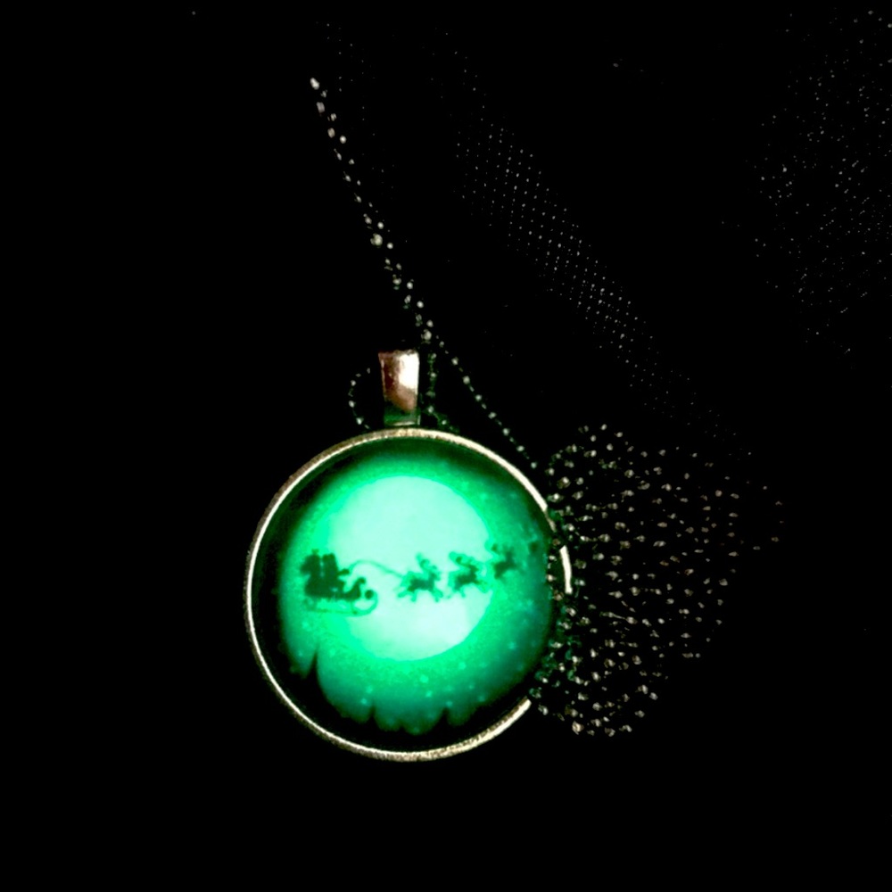 Glow In The Dark Santa Necklace